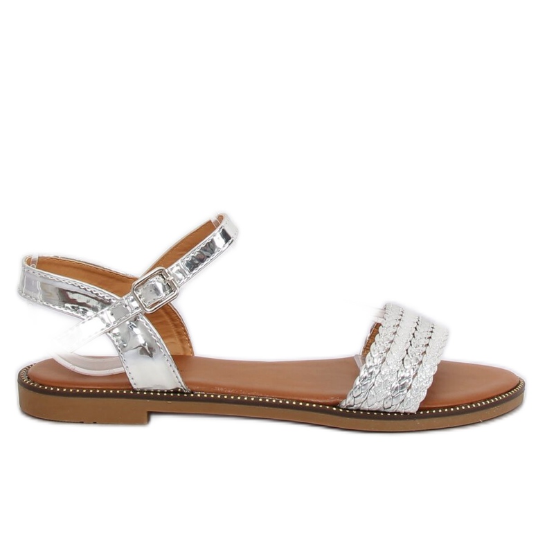 Silberne Damensandalen K-11 Silver grau