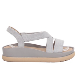 Graue Sandalen für Damen G-199 Grau