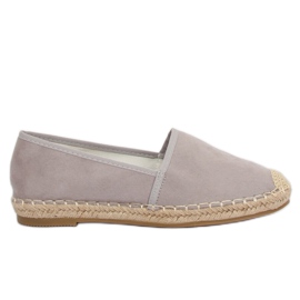 Graue Espadrilles für Damen LX178 Grau