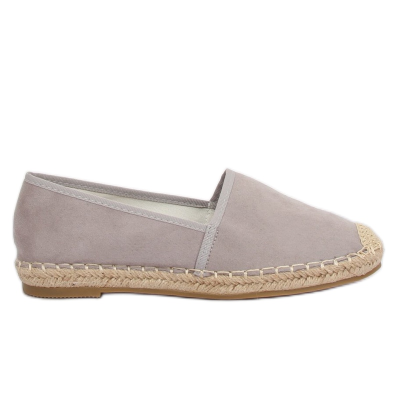 Graue Espadrilles für Damen LX178 Grau