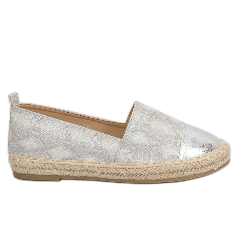 Graue Espadrilles für Damen A643-ESP-1 Grau