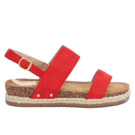 Sandalen auf der Korksohle rot CH-118 Red