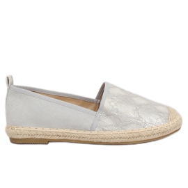 Graue Espadrilles für Damen A629-ESP-1 Grau