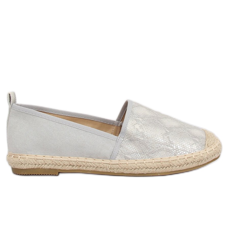 Graue Espadrilles für Damen A629-ESP-1 Grau