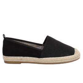 Schwarze Damen Espadrilles A629-ESP-1 Schwarz