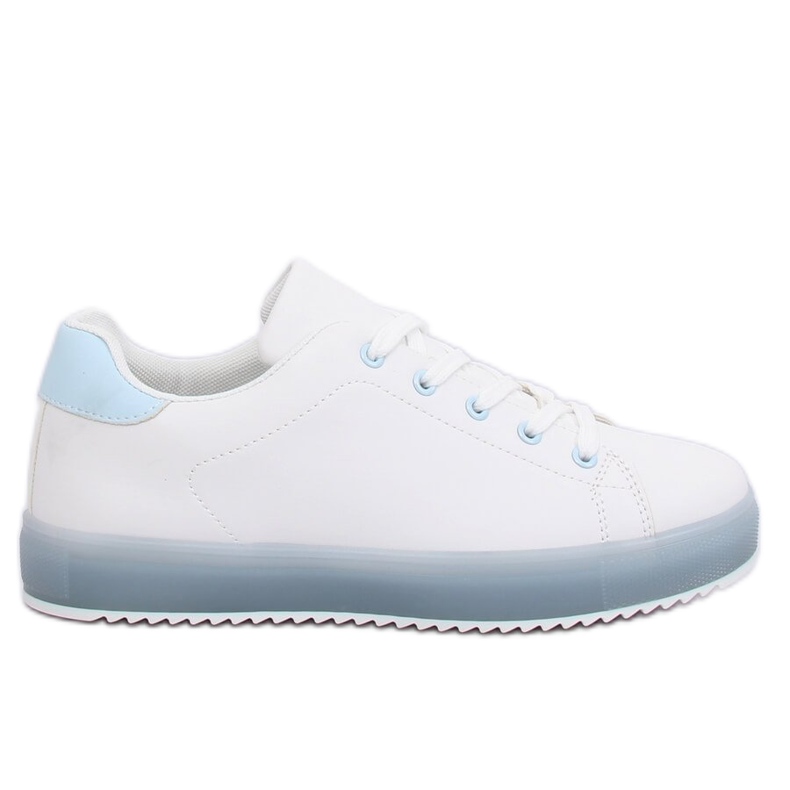 Weiße und blaue Sneakers für Damen 9118 Blue