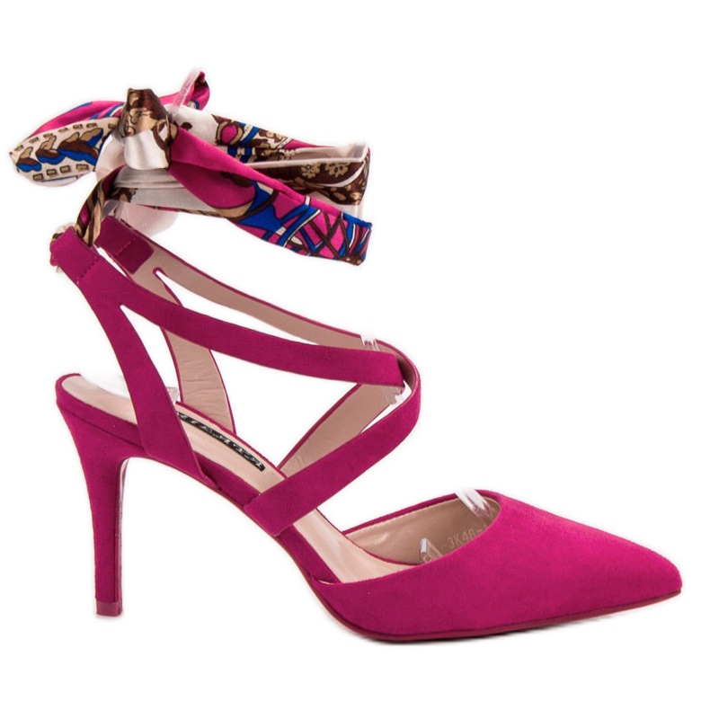 Milaya Stilettos mit einem Band gebunden rosa