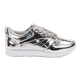 SHELOVET Lackierte Sportschuhe grau