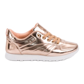 SHELOVET Lackierte Sportschuhe gelb