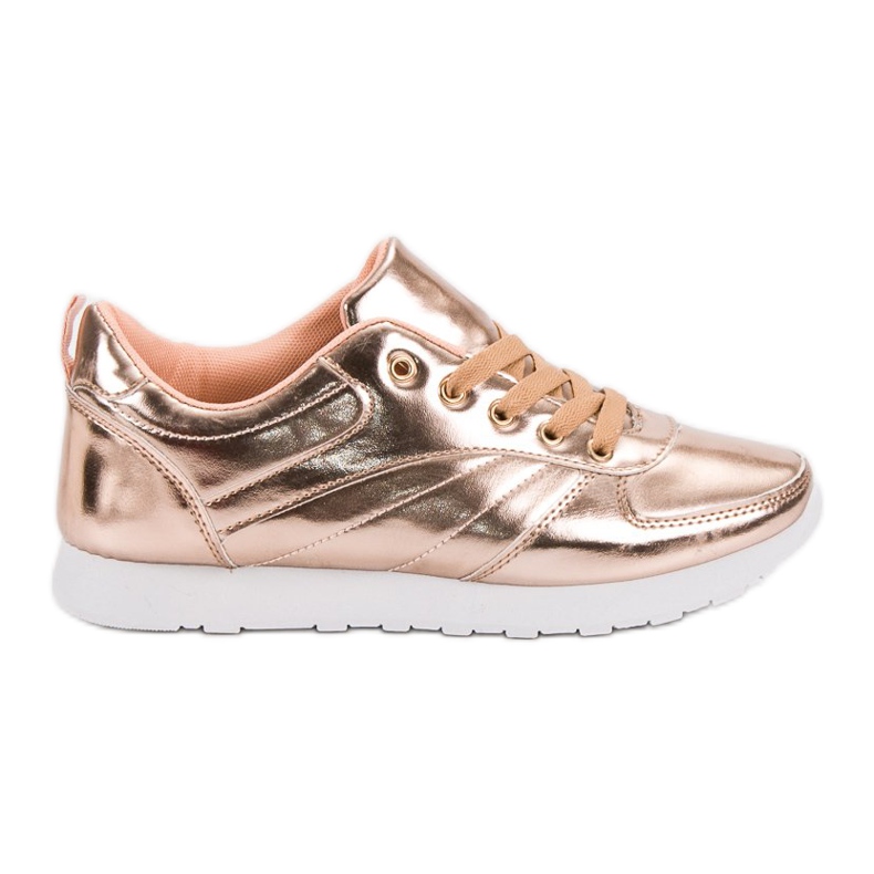 SHELOVET Lackierte Sportschuhe gelb