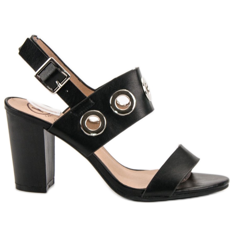 Kylie Schwarze Sandalen mit hohen Absätzen