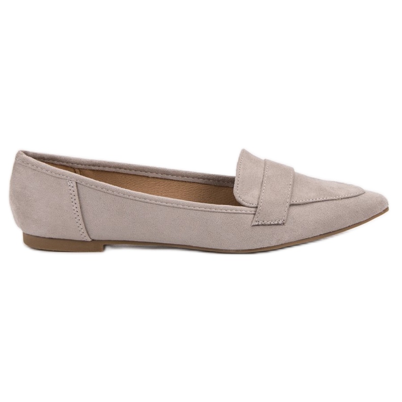 Super Me Wildleder Ballerina In Spitz grau