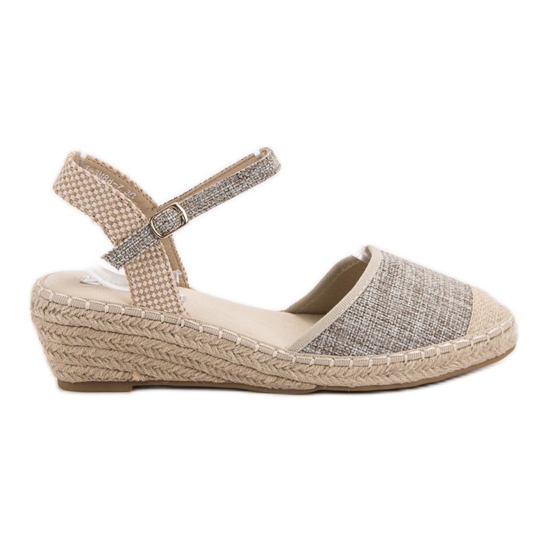 Best Shoes Keil-Espadrilles grau