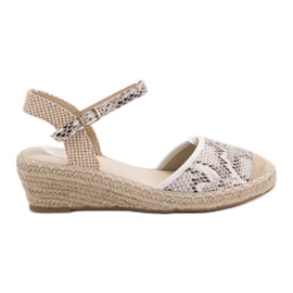 Best Shoes Keil-Espadrilles braun