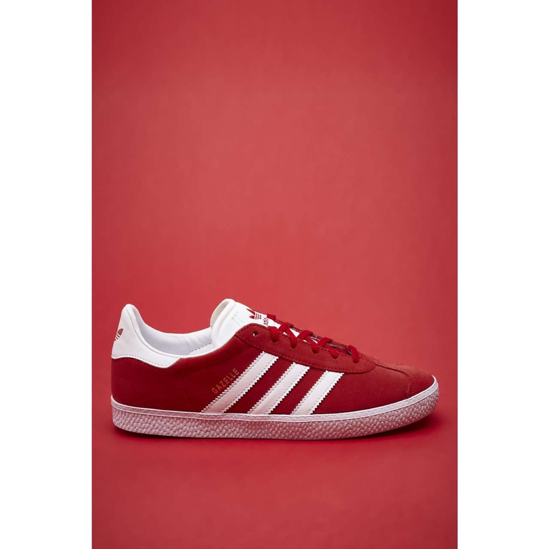 Adidas Gazelle J 543 Scarlet Footwear Weißgoldmetallic rot