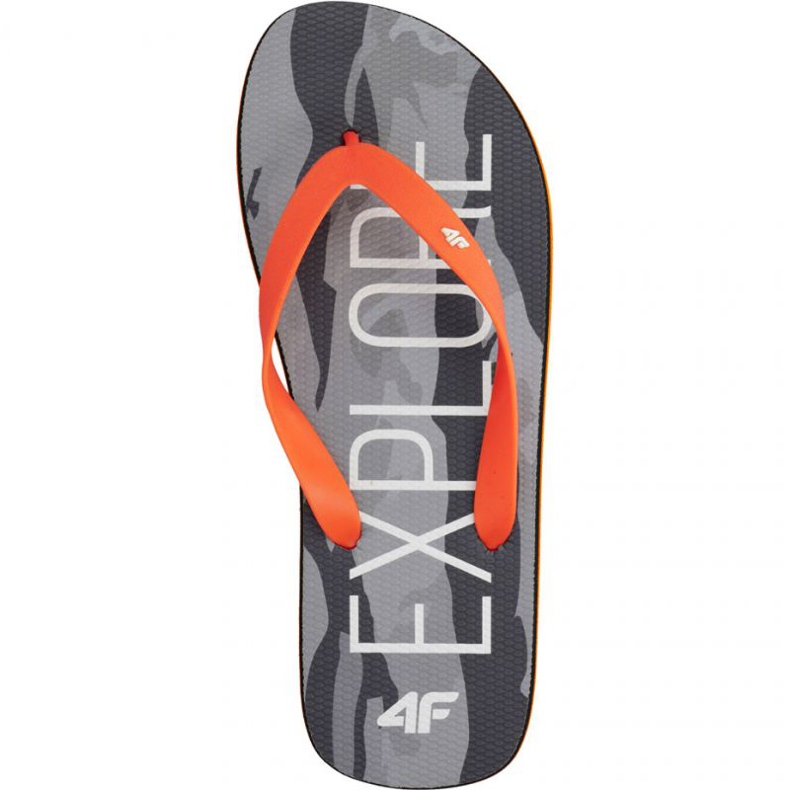 Hausschuhe 4f M H4L19-KLM001 20S tiefschwarz / orange mehrfarbig