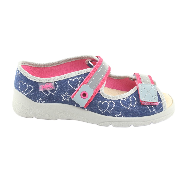 Befado Kinderschuhe 869Y134 grau rosa navy blau