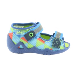 Blaue, grüne Befado 250P059 Hausschuhe orange