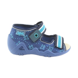 Befado Kinderschuhe 350P004 marineblau blau grün