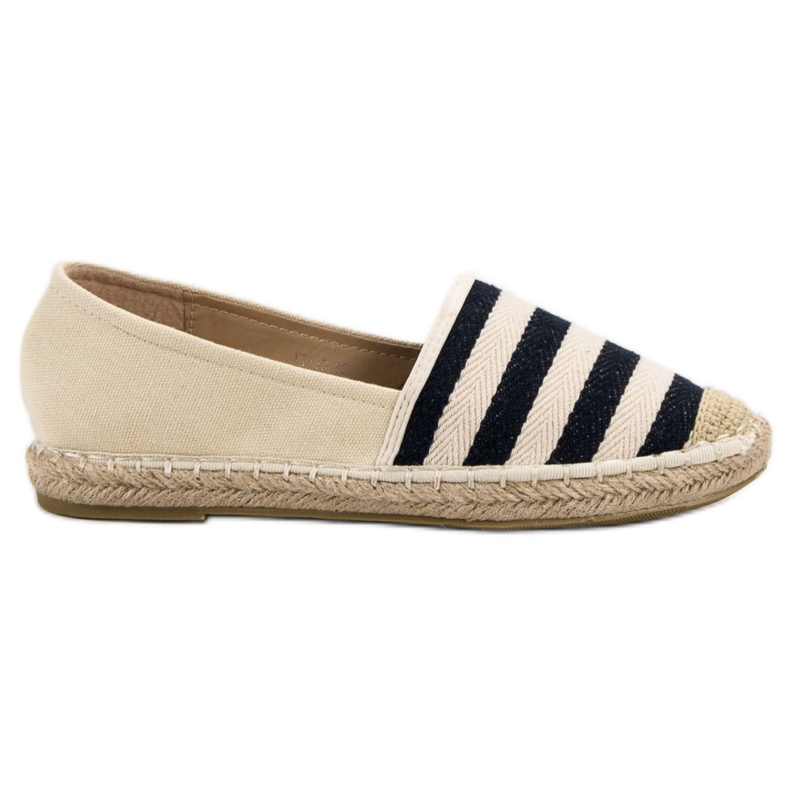 BELLAMILA Gestreifte Espadrilles braun