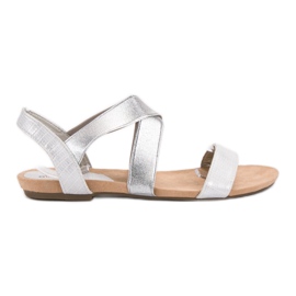 Evento Slip-on-Sandalen mit Gummizug grau