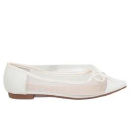 Weiße Damen Ballerinas LT119P Weiß