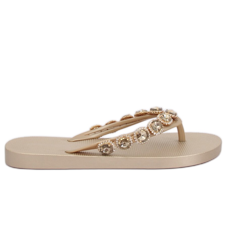 Elegante Flip-Flops mit goldenen JH69 Gold Steinen