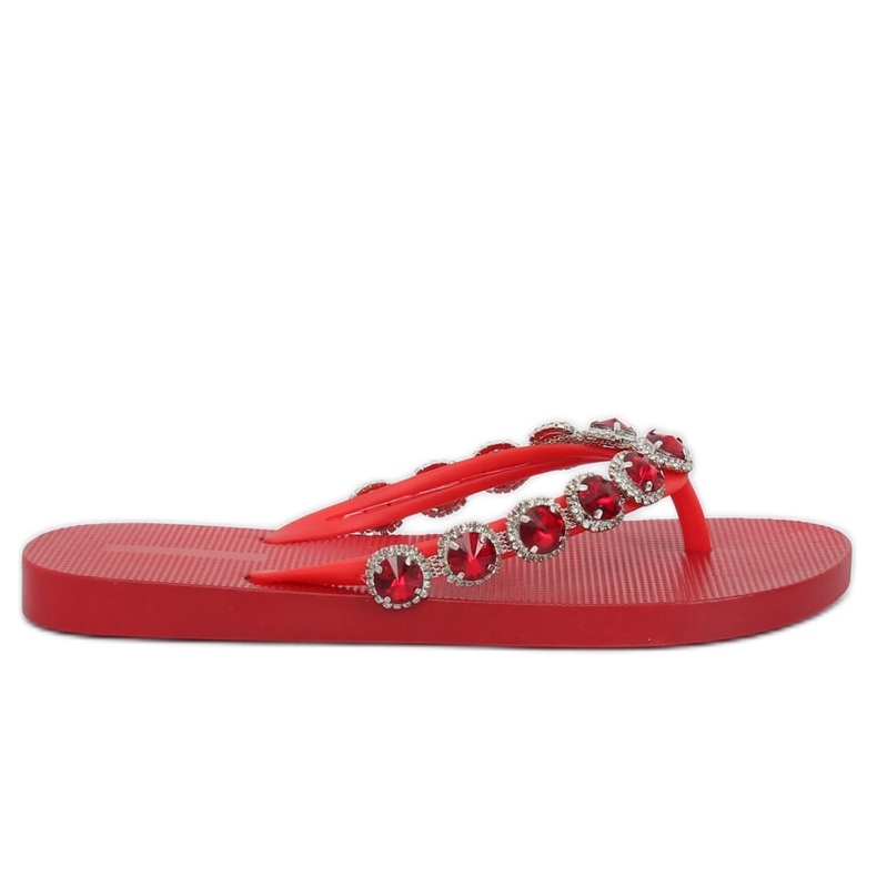Elegante Flip-Flops mit JH69 Red Steinen rot