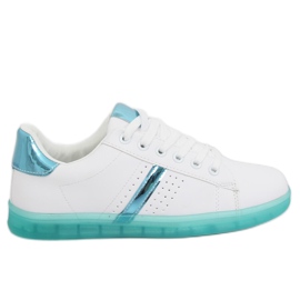 Weiße und grüne Sneakers für Damen 2B9XX923 WEISS / GRÜN