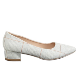 Pumps in silber kariert CC207P Silver grau