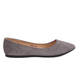 Ballerinas mandelgraue Nase WD39P Grau