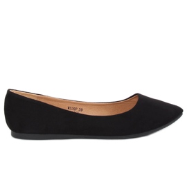 Ballerinas mandelschwarze Zehen WD39P Schwarz