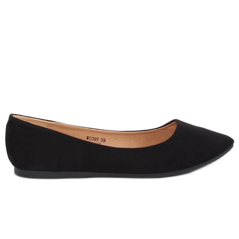 Ballerinas mandelschwarze Zehen WD39P Schwarz