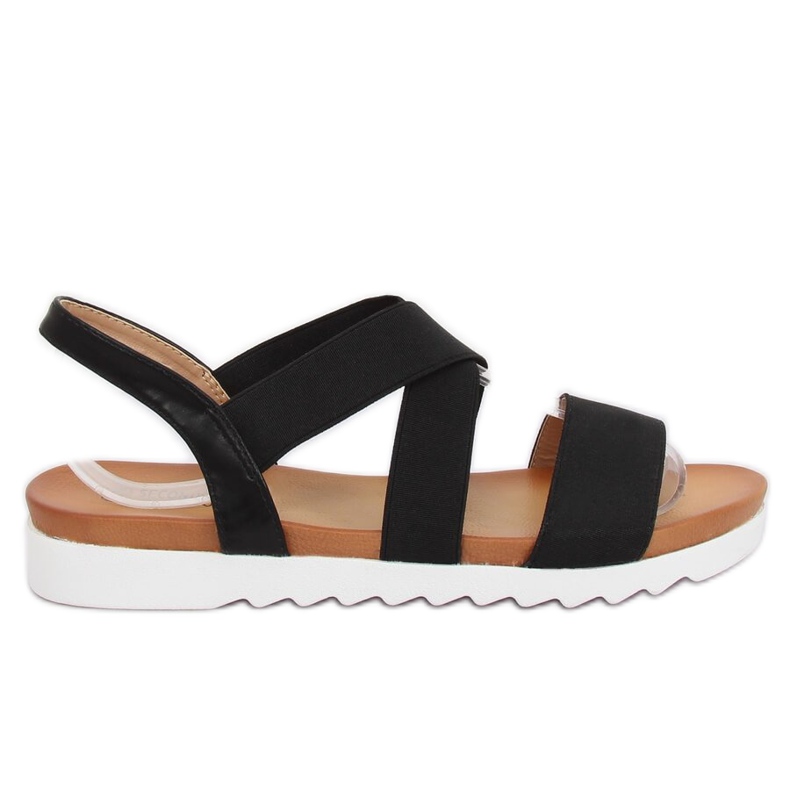 Schwarze Damensandalen P0P1268-16 Schwarz