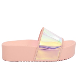 Holographische rosa Hausschuhe CK81P Rosa