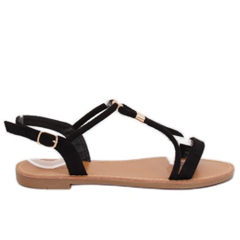 Schwarze Damensandalen L520 Schwarz