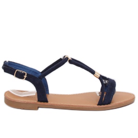 Marineblaue Sandalen für Damen L520 Blue navy blau