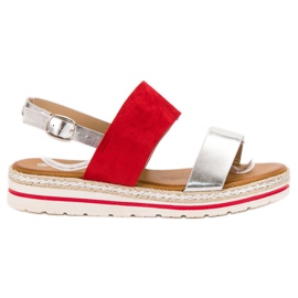 SHELOVET Bequeme Sandalen rot