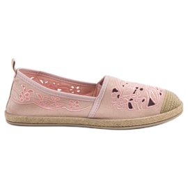 VICES Wildleder-Espadrilles rosa