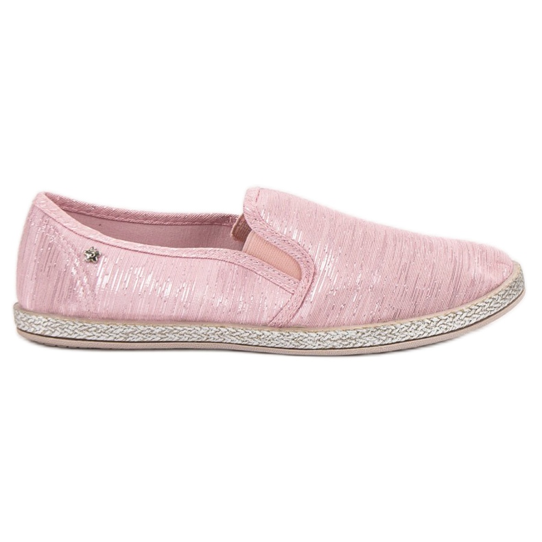 Balada Glänzende Slip-On-Sneakers rosa