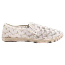 VICES Slipper aus Spitze weiß