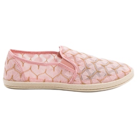 VICES Slipper aus Spitze rosa