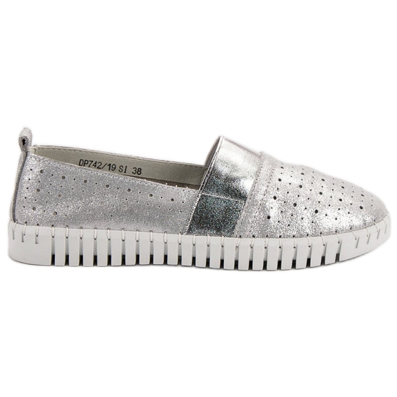 Filippo Slipper mit Glitzer grau