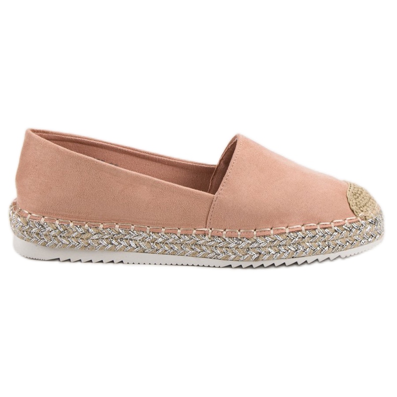 SHELOVET Espadrilles aus Wildleder rosa
