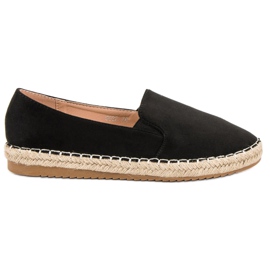 Primavera Espadrilles aus Wildleder schwarz
