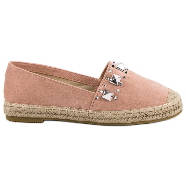 Bestelle Espadrilles mit Nieten rosa