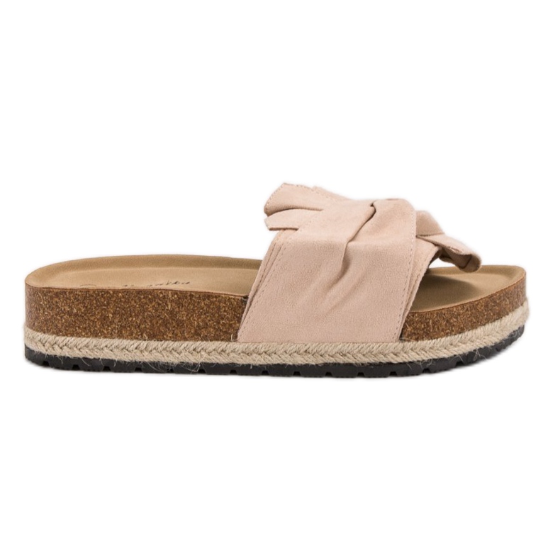 Mannika Hausschuhe auf der Plattform braun