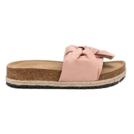 Mannika Hausschuhe auf der Plattform rosa