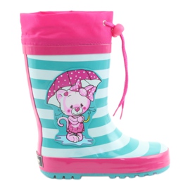 American Club Amerikanische Gummistiefel Kätzchen nach der Ausstellung rosa grün