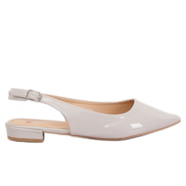 Graue Ballerinas mit offenen Absätzen LL-178 Grau